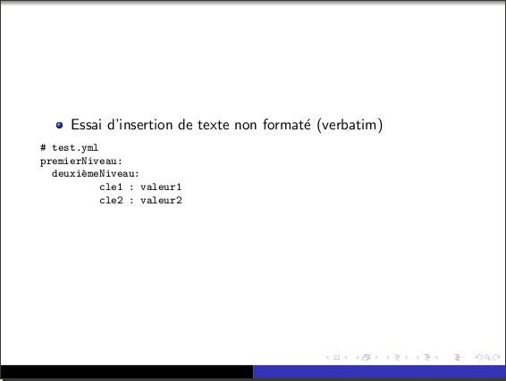verbatim_font_size Verbatim taille texte
